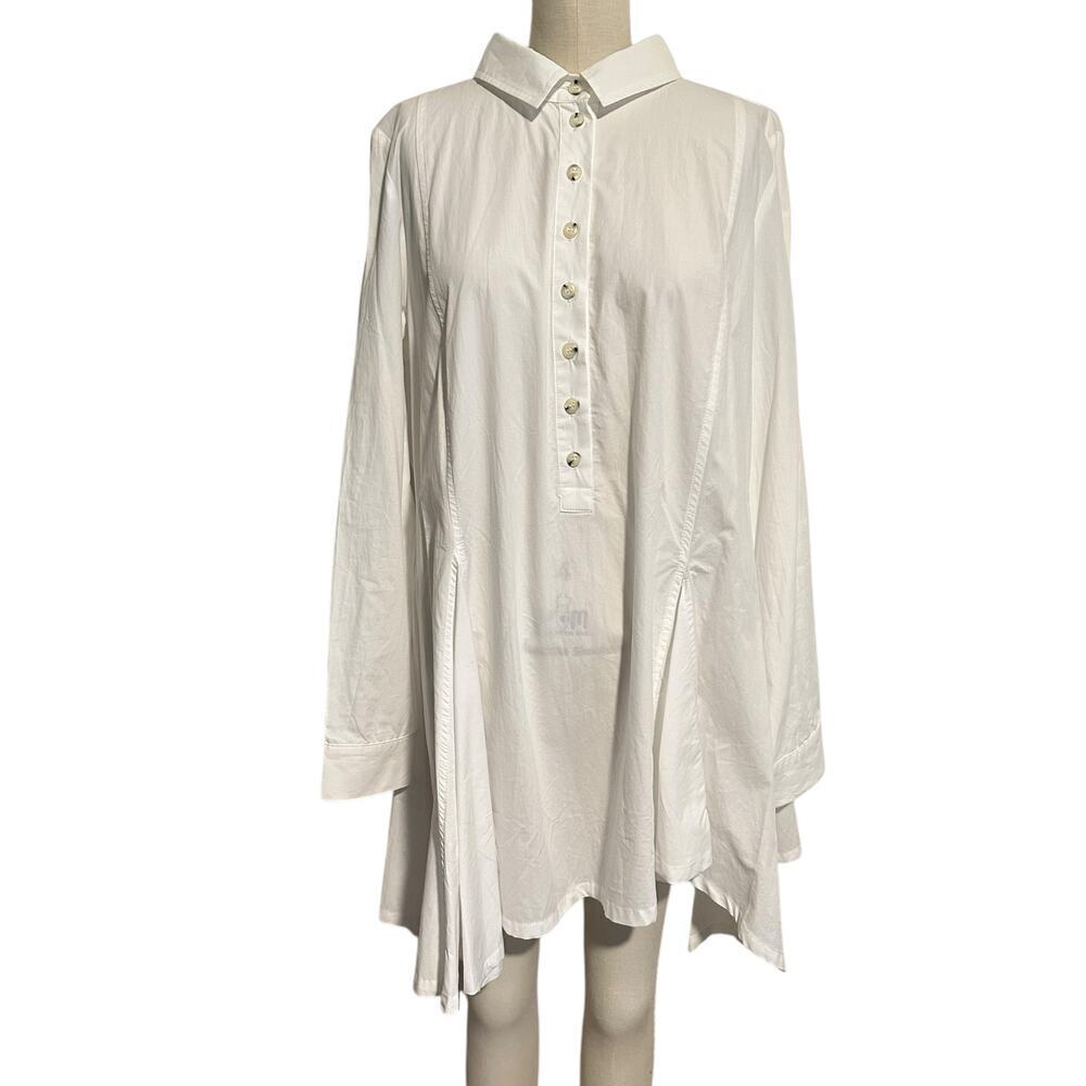 NWT Urban by Alembika Angle Tunic A-Line Blouse White 12/14